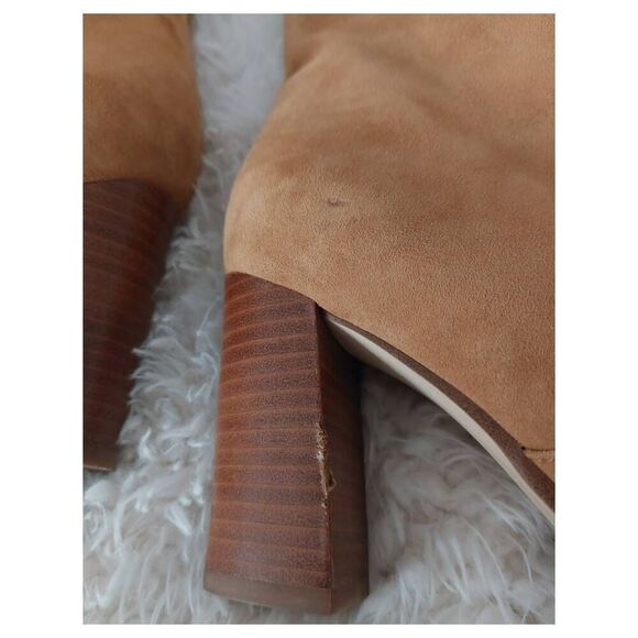 Marc Fisher Edina Suede Lace-Up Ankle Boots Brown Block Heel 6.5 - Picture 9 of 11